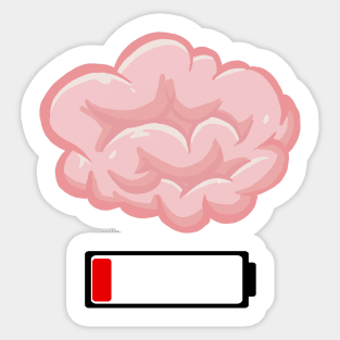 Low brain energy Sticker